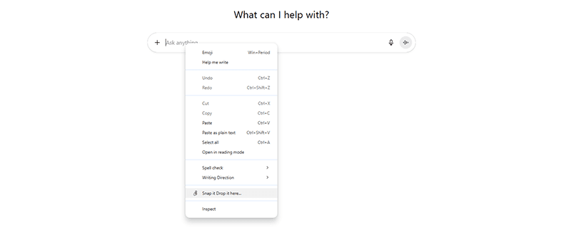 Right-click → SnapIt
